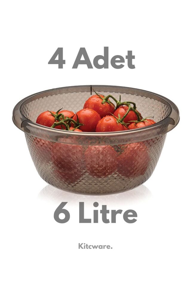 Çok Amaçlı Badya, Hamur Leğeni, Bulaşık Leğeni, 4 Adet - 6 Litre