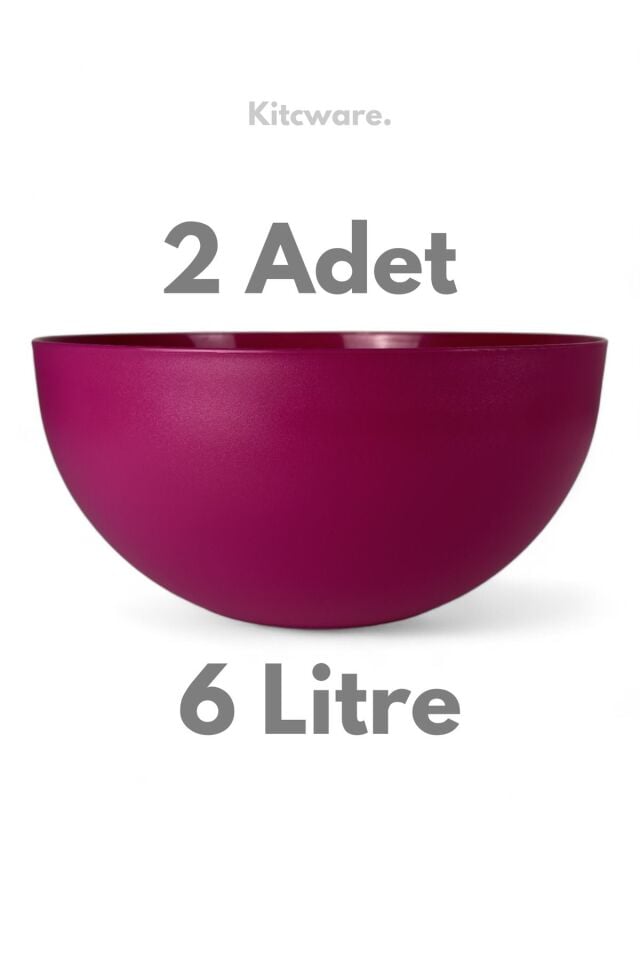 Büyük Boy Kase, Çok Amaçlı Kase, Hamur Leğeni, Salata Kasesi, Yuvarlak Kase, 6 Litre